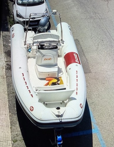 Bat gommone bianco - bianco/rosso, con